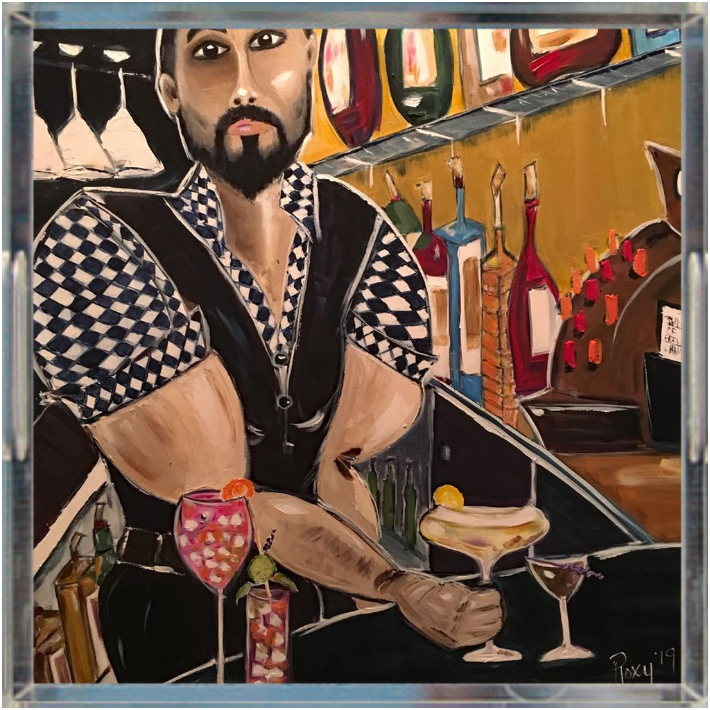 Good Jaz (Cantante de Jazz en The Dresden Hollywood) Bandeja Acrílica Cuadrada (Copia) (Copia)