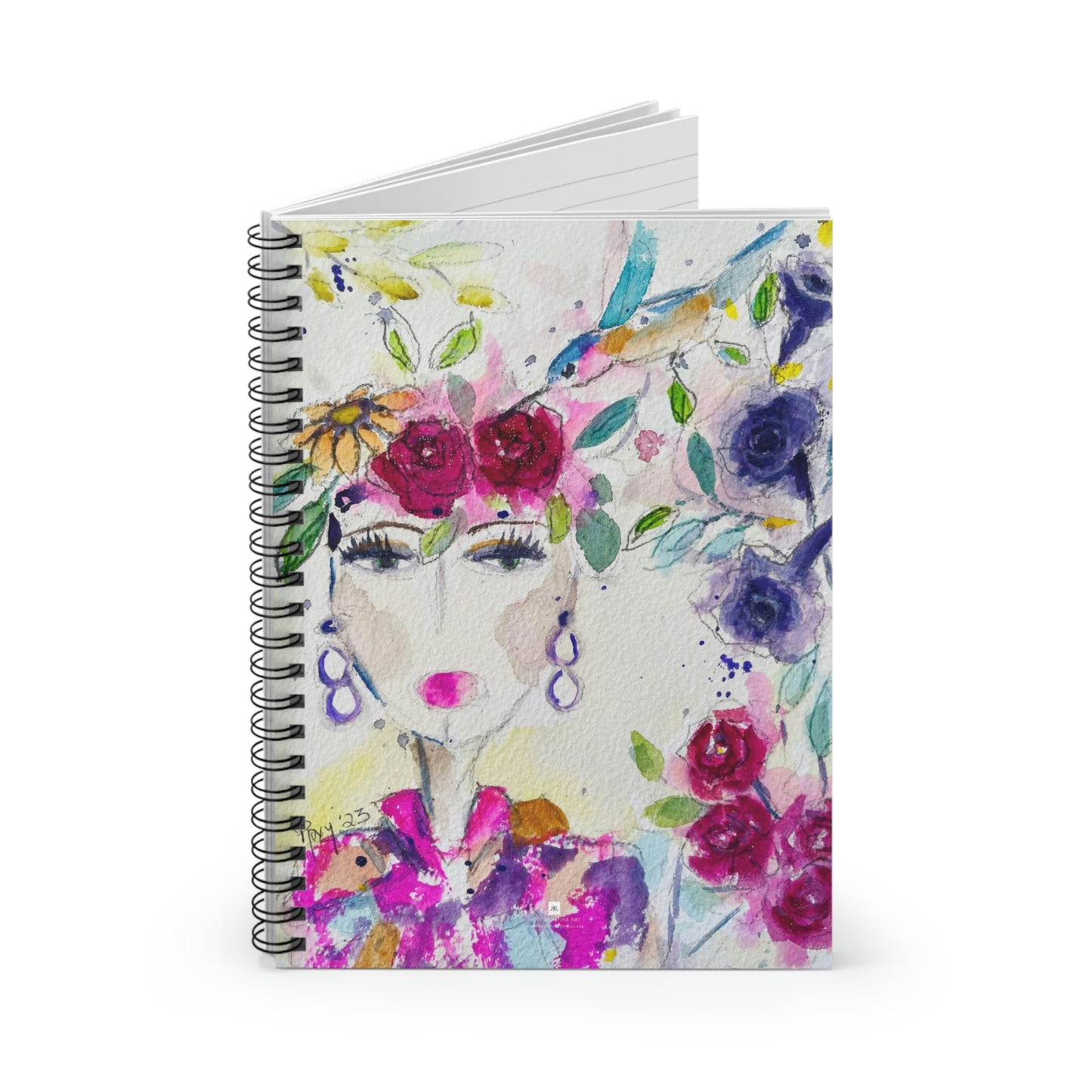 Haute Couture Hummingbird Spiral Notebook