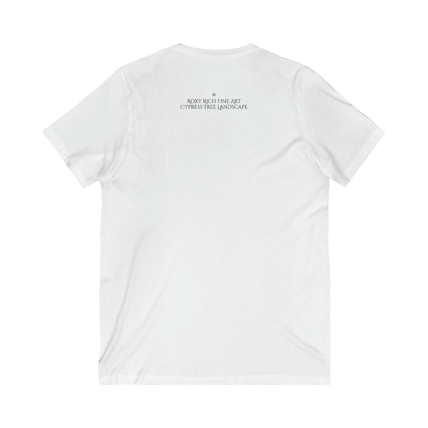 Cypress Tree Landscape-Camiseta unisex de manga corta con cuello en V