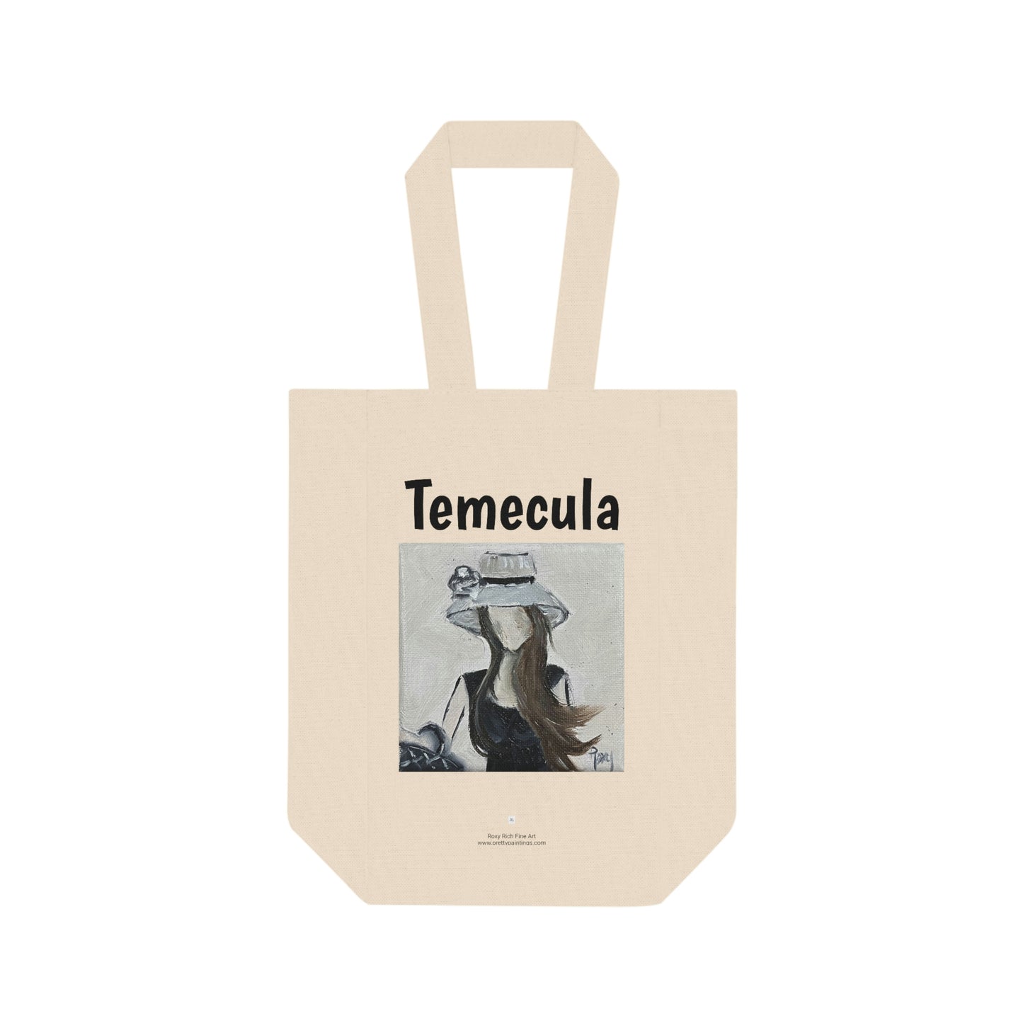 Temecula Double Wine Tote Bag featuring "Summer Glam" painting