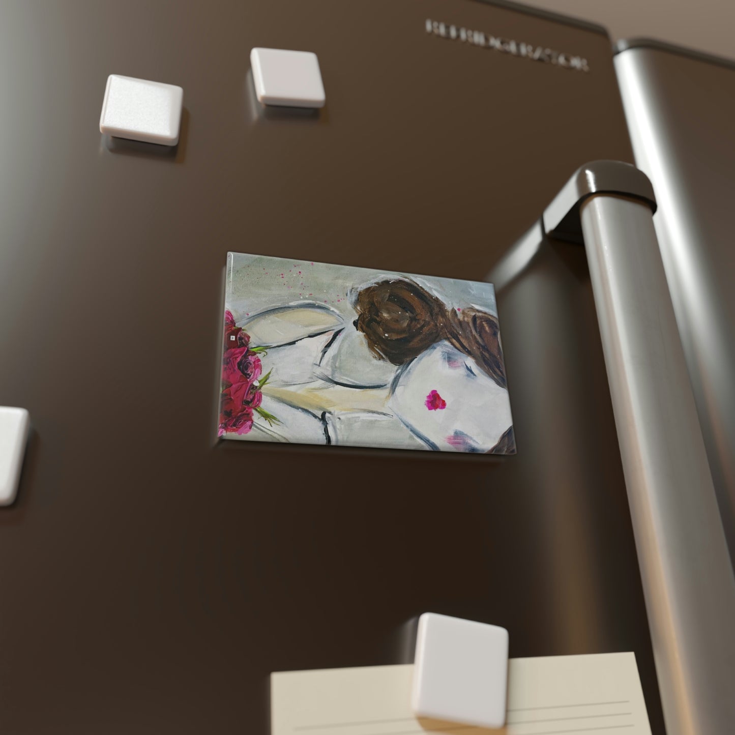 Summer Bride Button Magnet, Rectangle