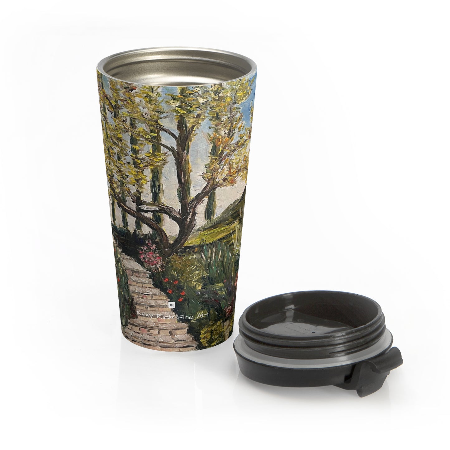 Olive Tree and Garden at GBV Temecula Stainless Steel Travel Mug
