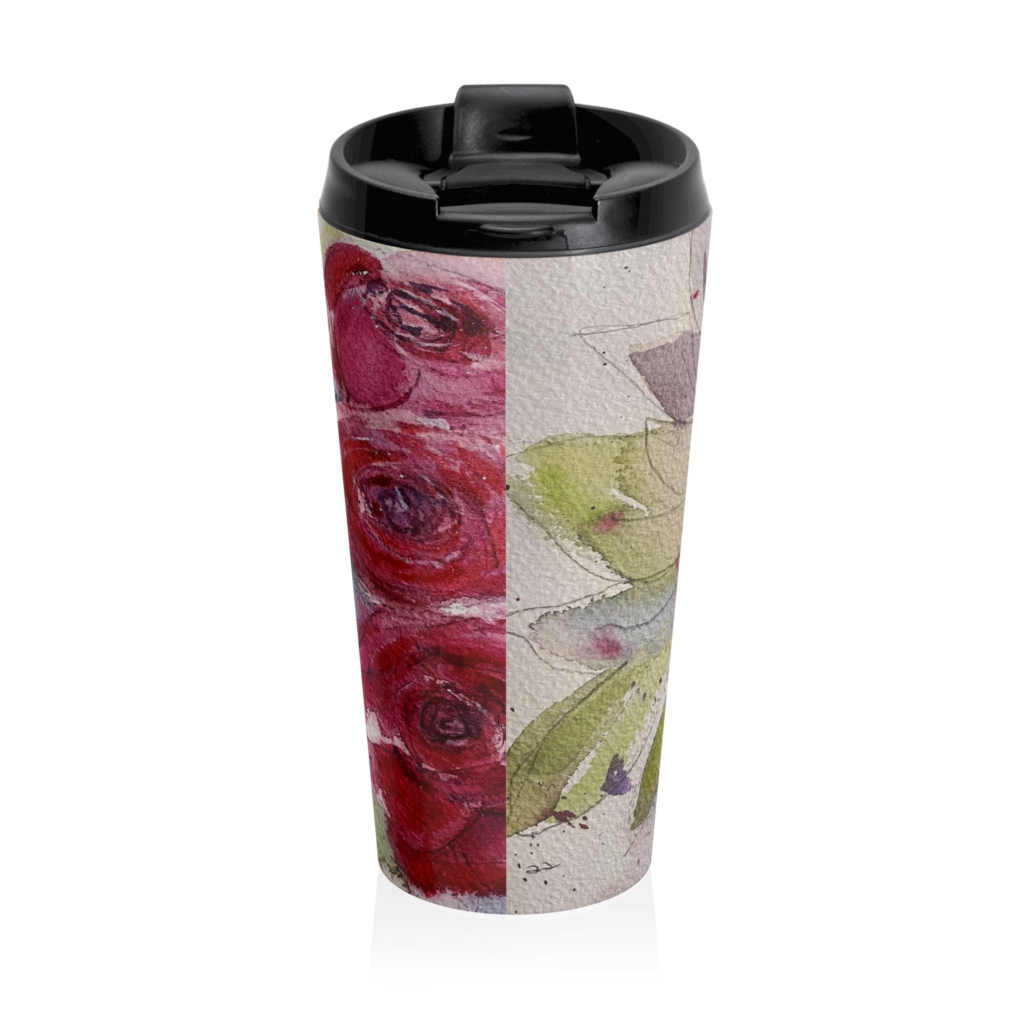 Red Roses Stainless Steel Travel Mug