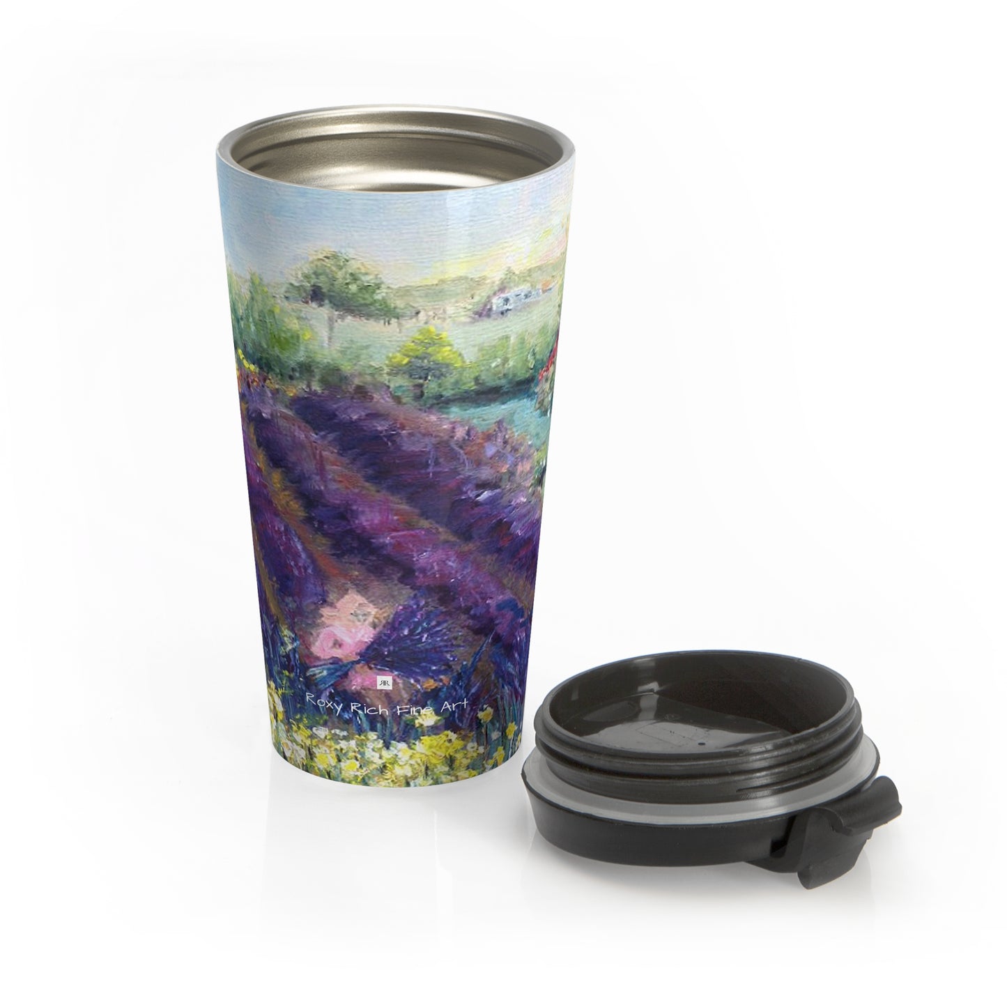 Provence (Paysage français) Tasse de voyage en acier inoxydable