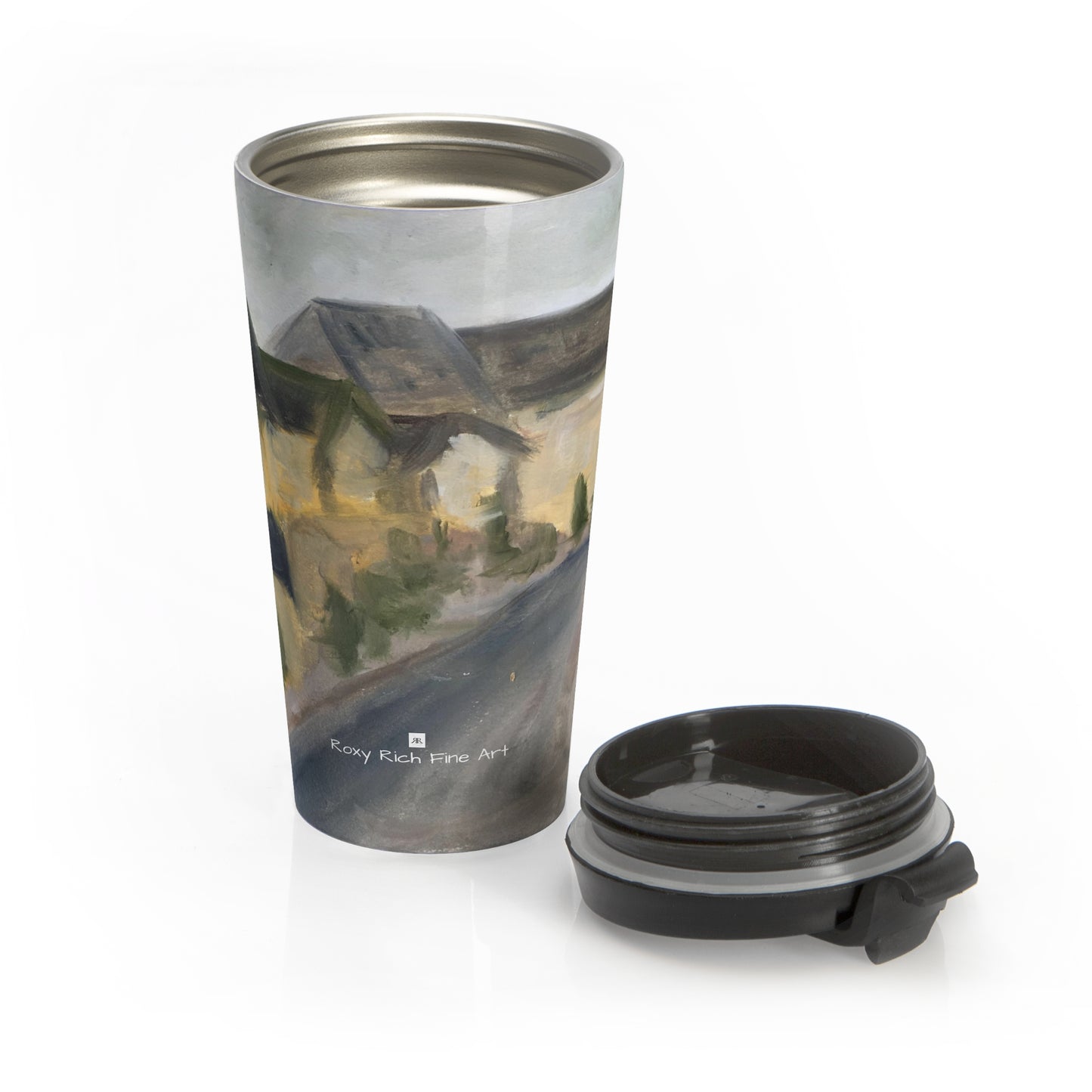 Tasse de voyage en acier inoxydable Lower Slaughter Cotswolds