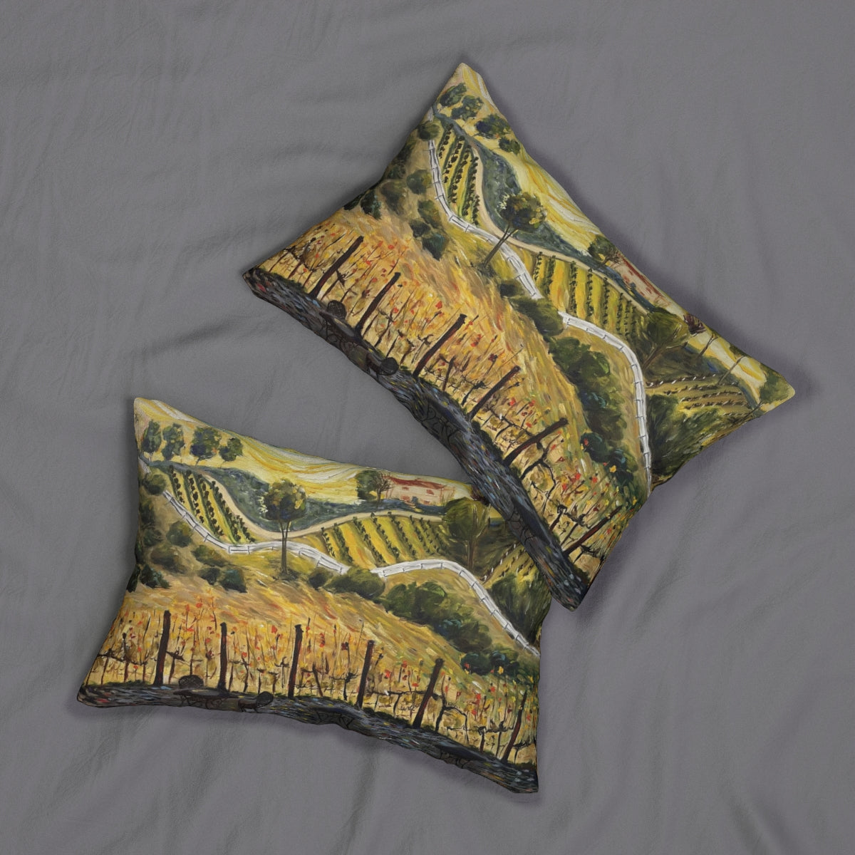 Sunset at the Villa (GBV Winery) Lumbar Pillow