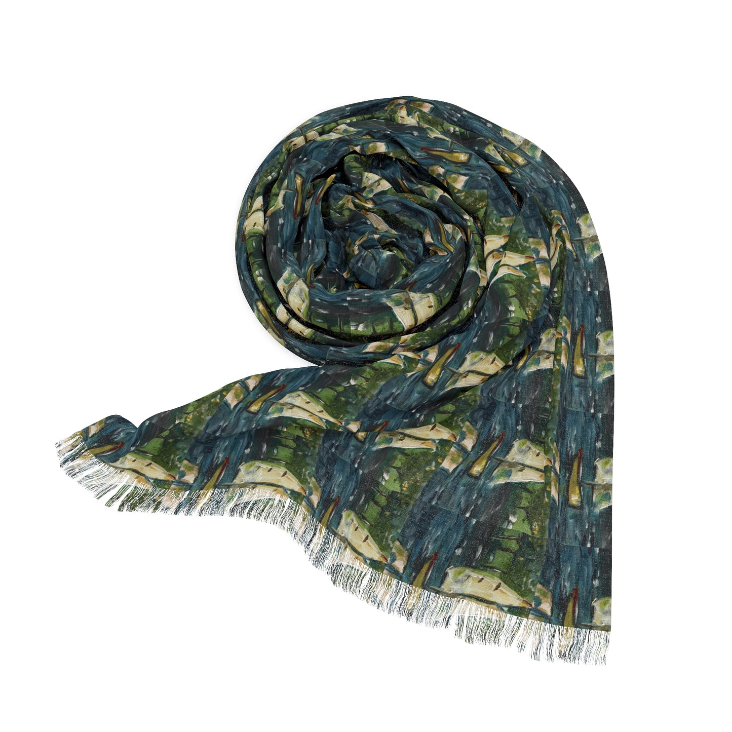Colorful Scarf — Artistic Lightweight Neck Wrap- Sails and Sails