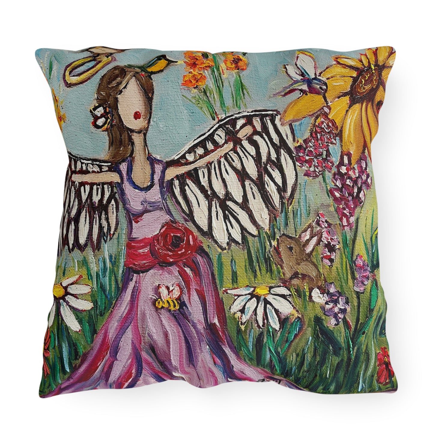 Garden Angel Outdoor Pillows