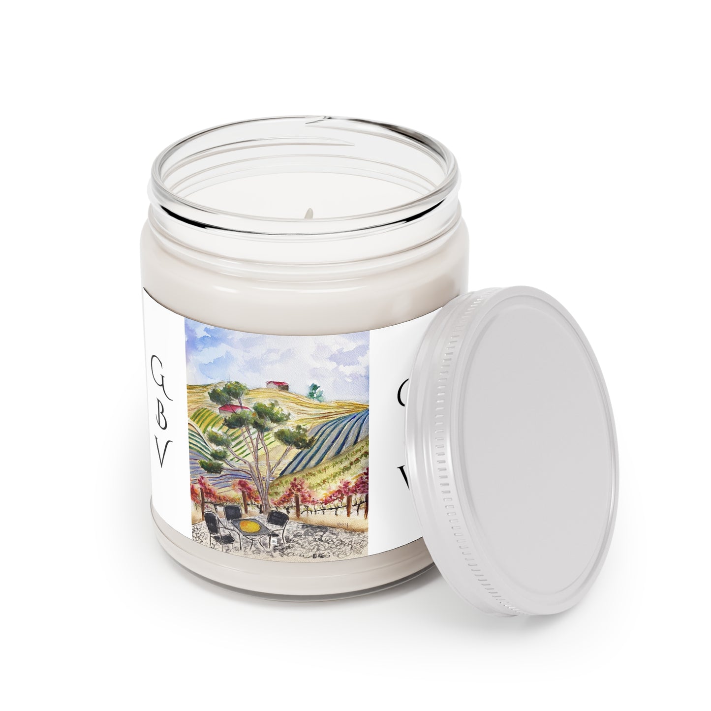 Scented Candle 9oz-Patio View in Watercolor-"GBV"