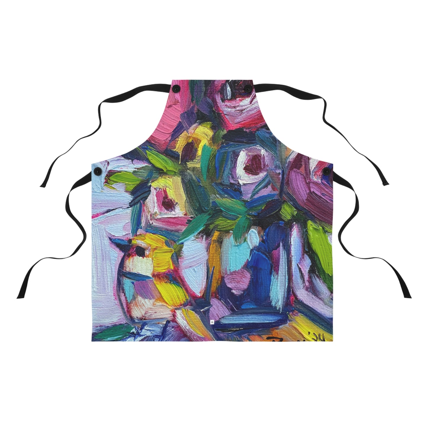 Abstract Roses & Warbler Apron