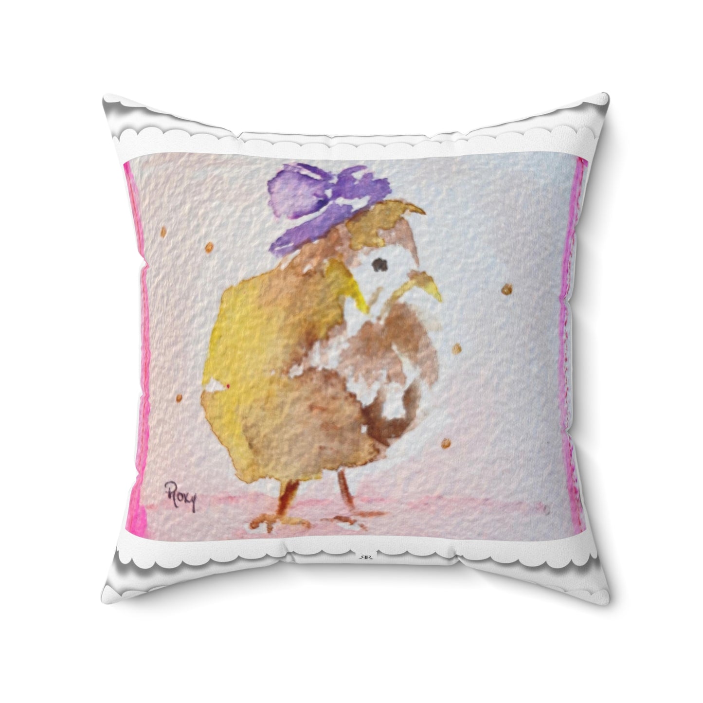 Fascinating Chick Indoor Spun Polyester Square Pillow