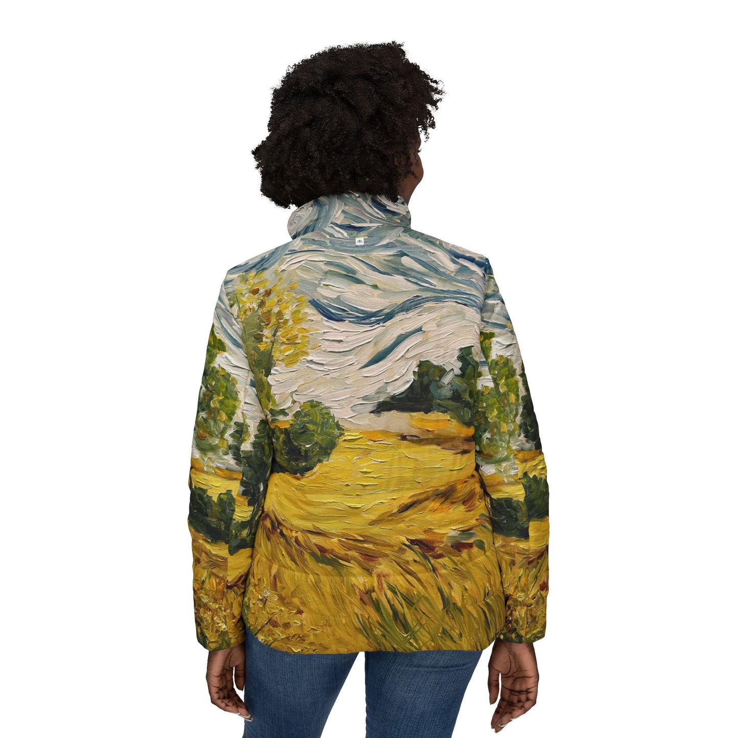 Women's Puffer Jacket - Roxy Rich Fine Art -Sunny Day
