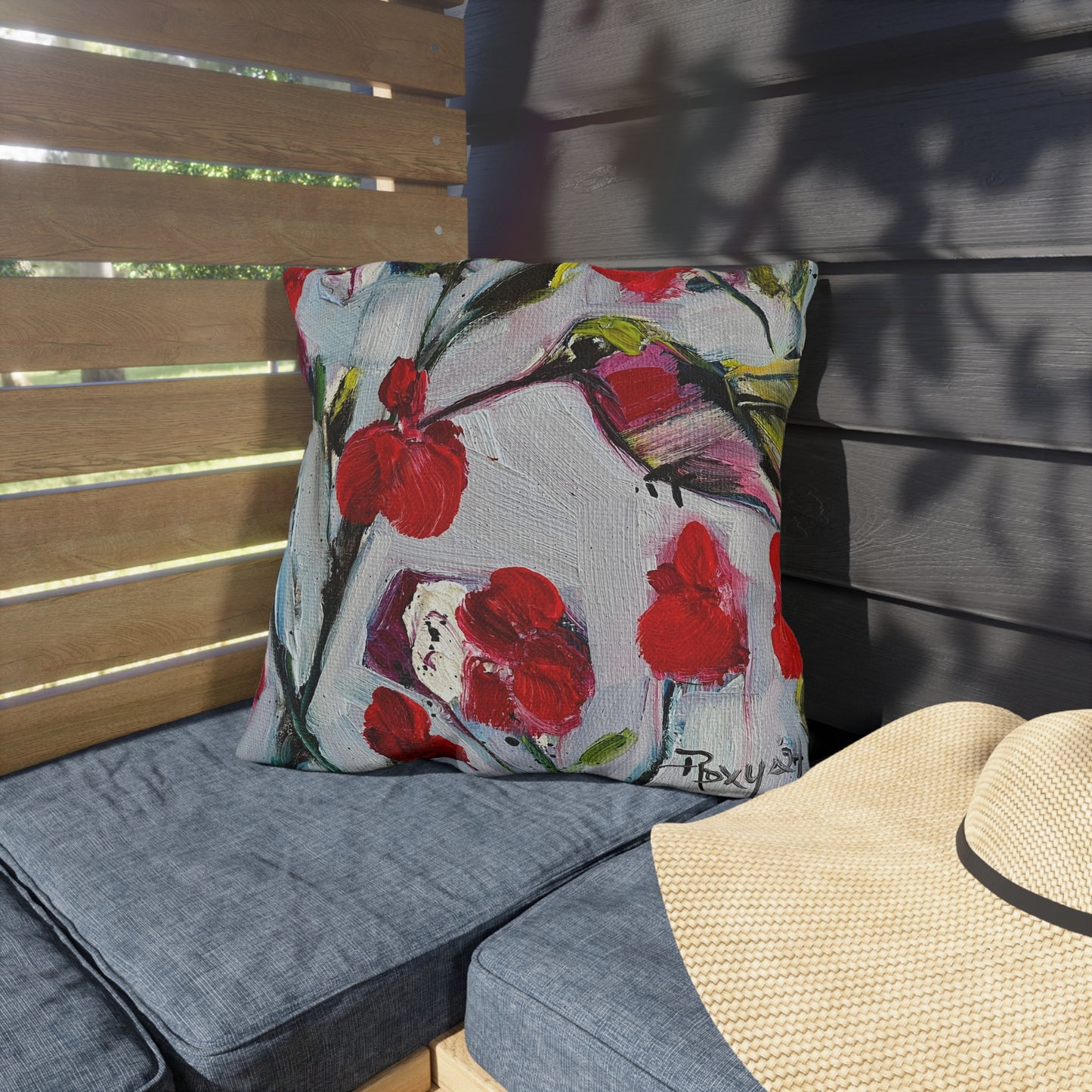 Hotlips Hummingbird Outdoor Pillows