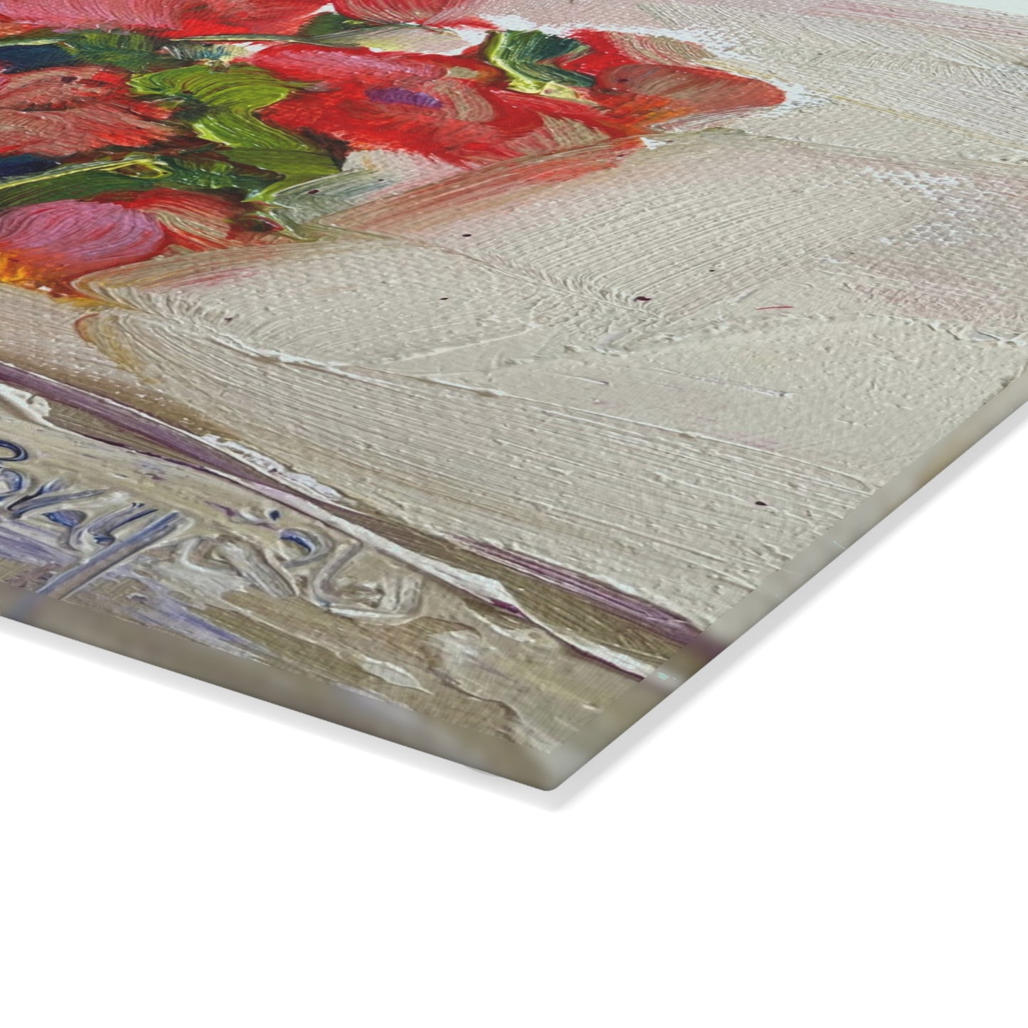 Glass Cutting Board-Basket Blooms