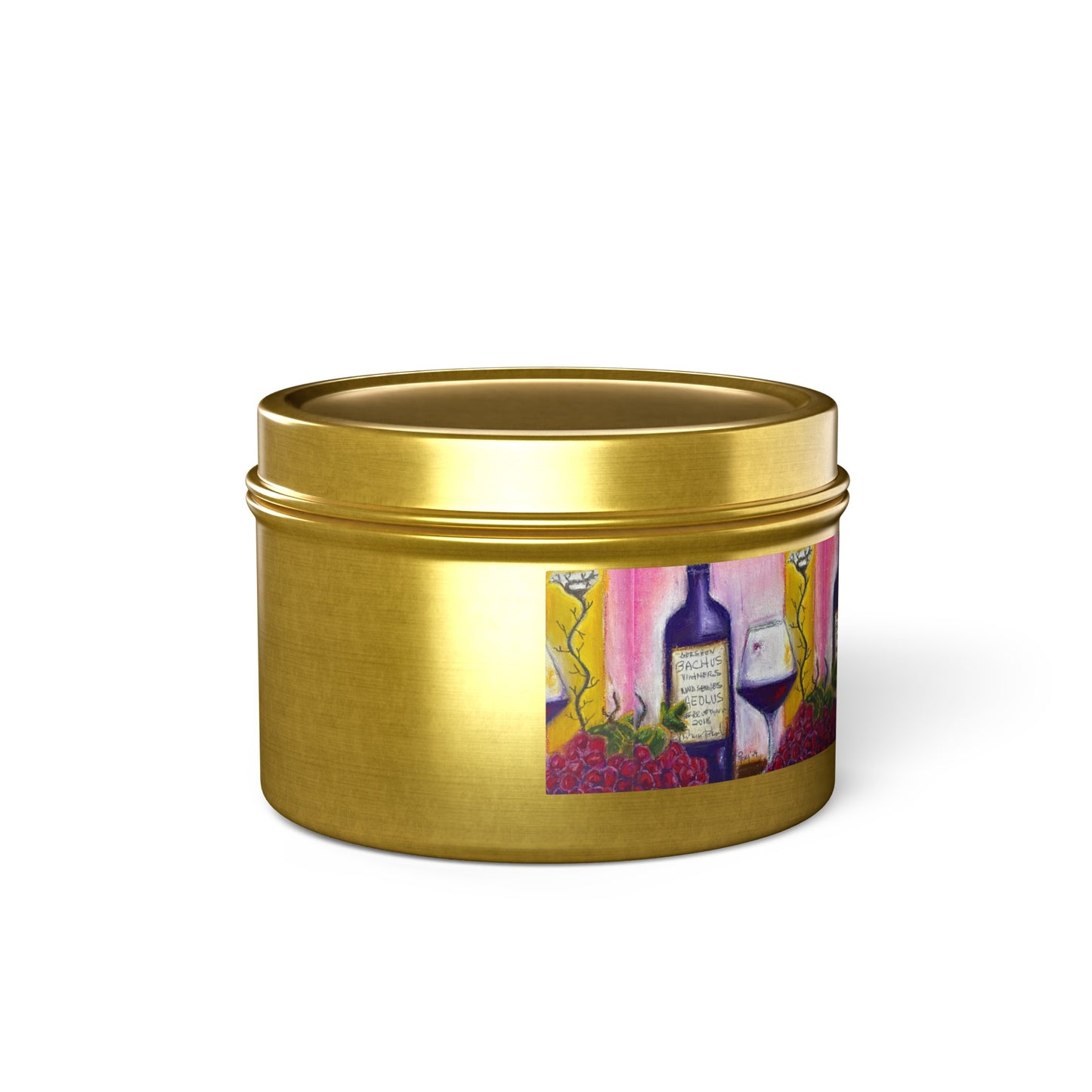 Aeolus GBV Wine & Clique Glass Tin Candle