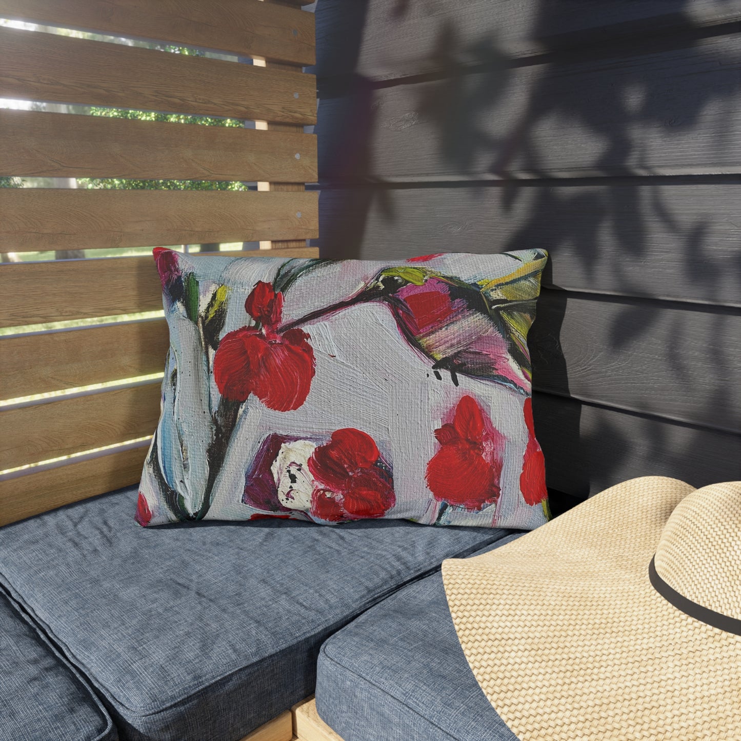 Hotlips Hummingbird Outdoor Pillows