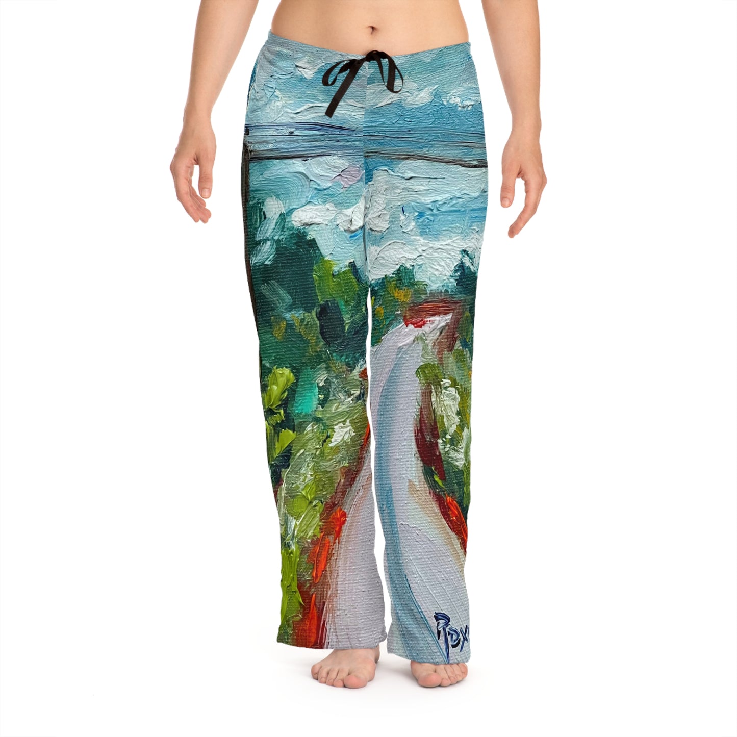 Women's Pajama Pants-Road to Tranquility-Cotswolds