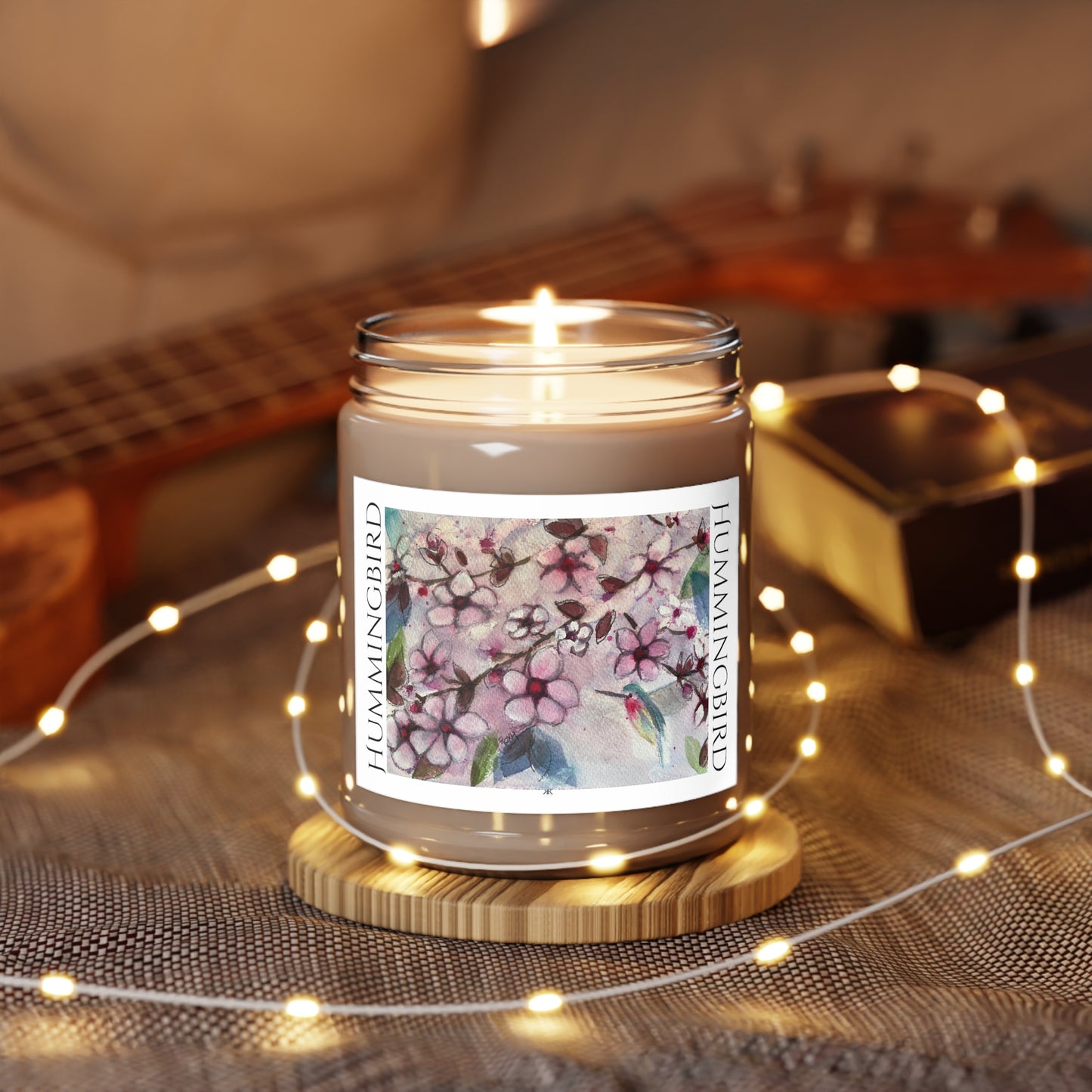 Hummingbird in Cherry Blossoms Scented Candle 9oz