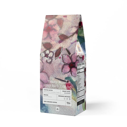 Hummingbird with Cherry Blossoms- Toasty Roast Coffee 12.0z Bag