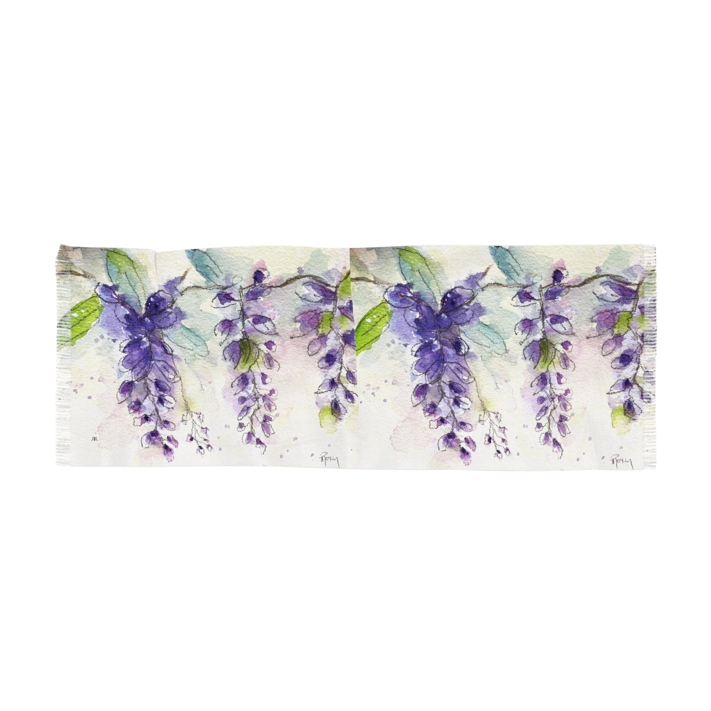Colorful Scarf — Artistic Lightweight Neck Wrap-  Wisteria Vine