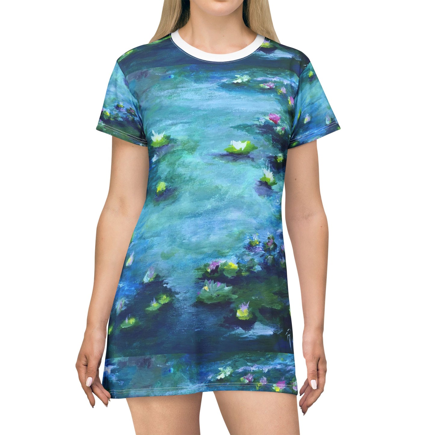 T-Shirt Dress -Waterlilies