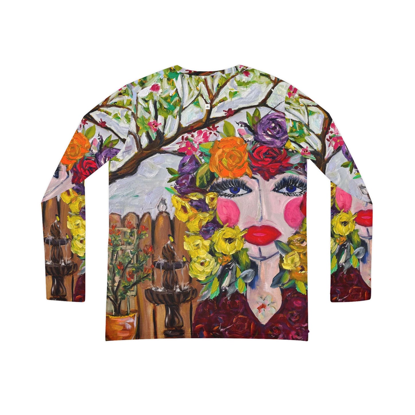 Long Sleeve Shirt-Garden Goddess/Birds and Blossoms- V-neck Women's