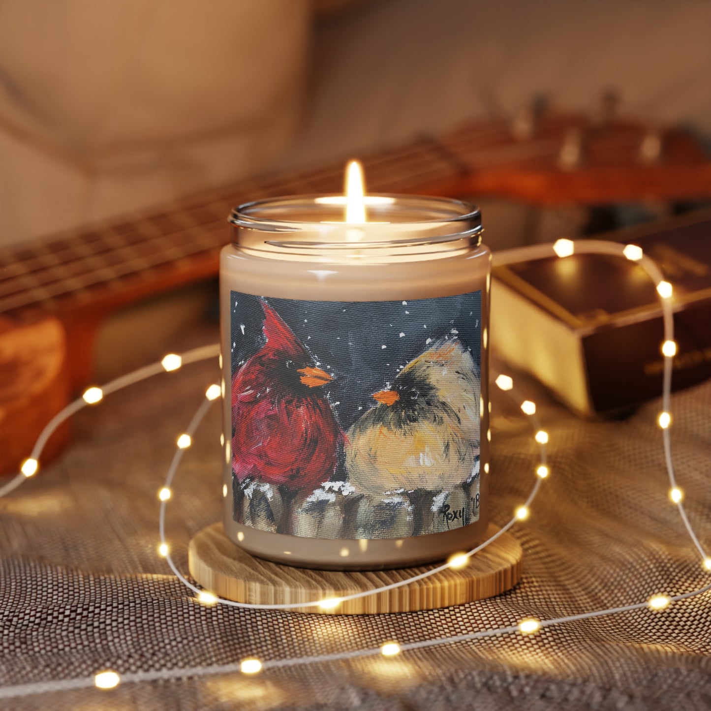 Love at First Flight Cardinals Candle