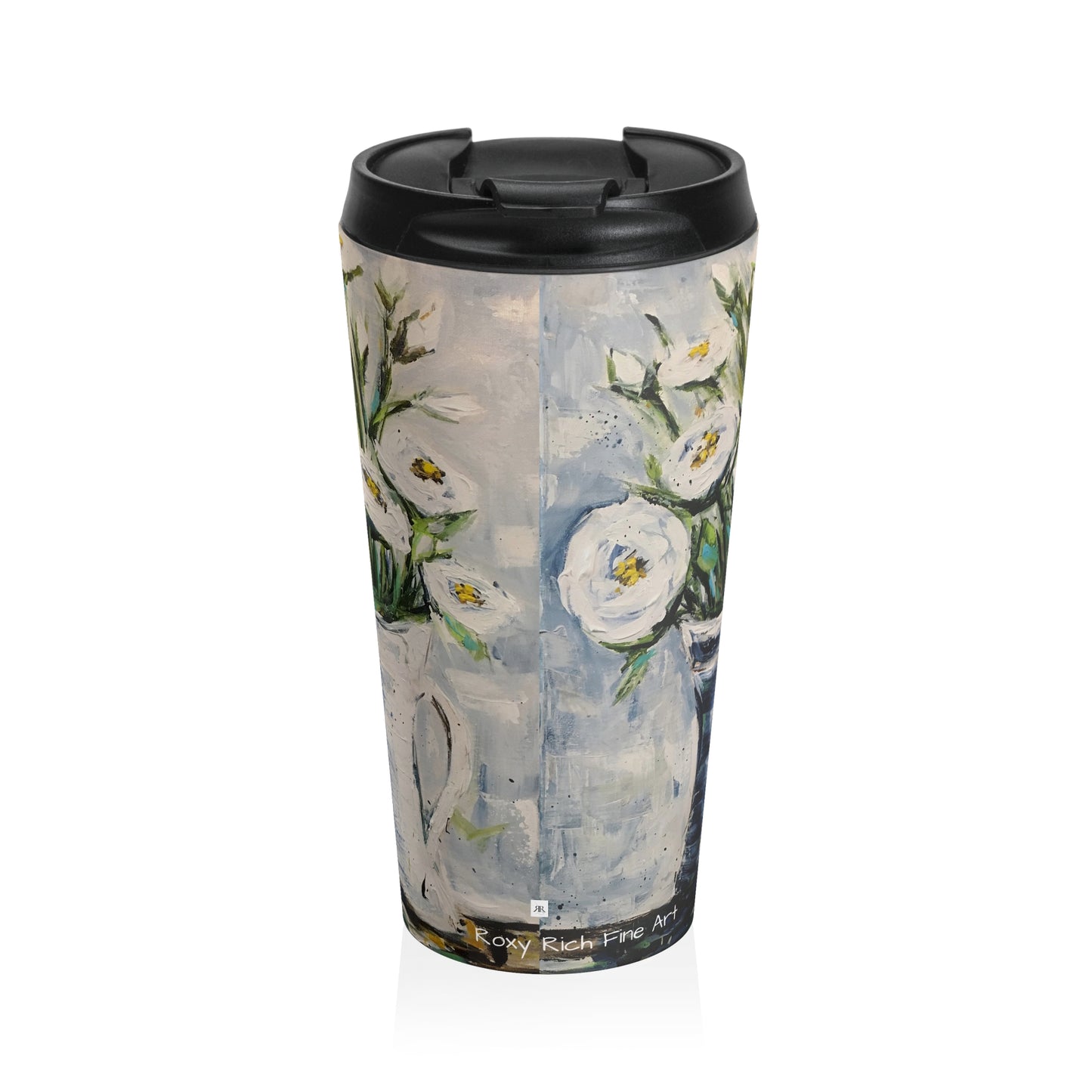 Stainless Steel Travel Mug -Shabby Roses 3