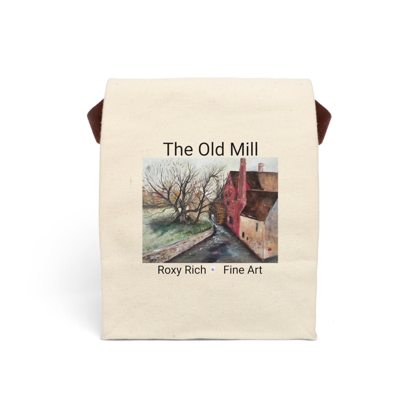 Sac à lunch en toile souvenir The Old Mill Cotswolds avec sangle