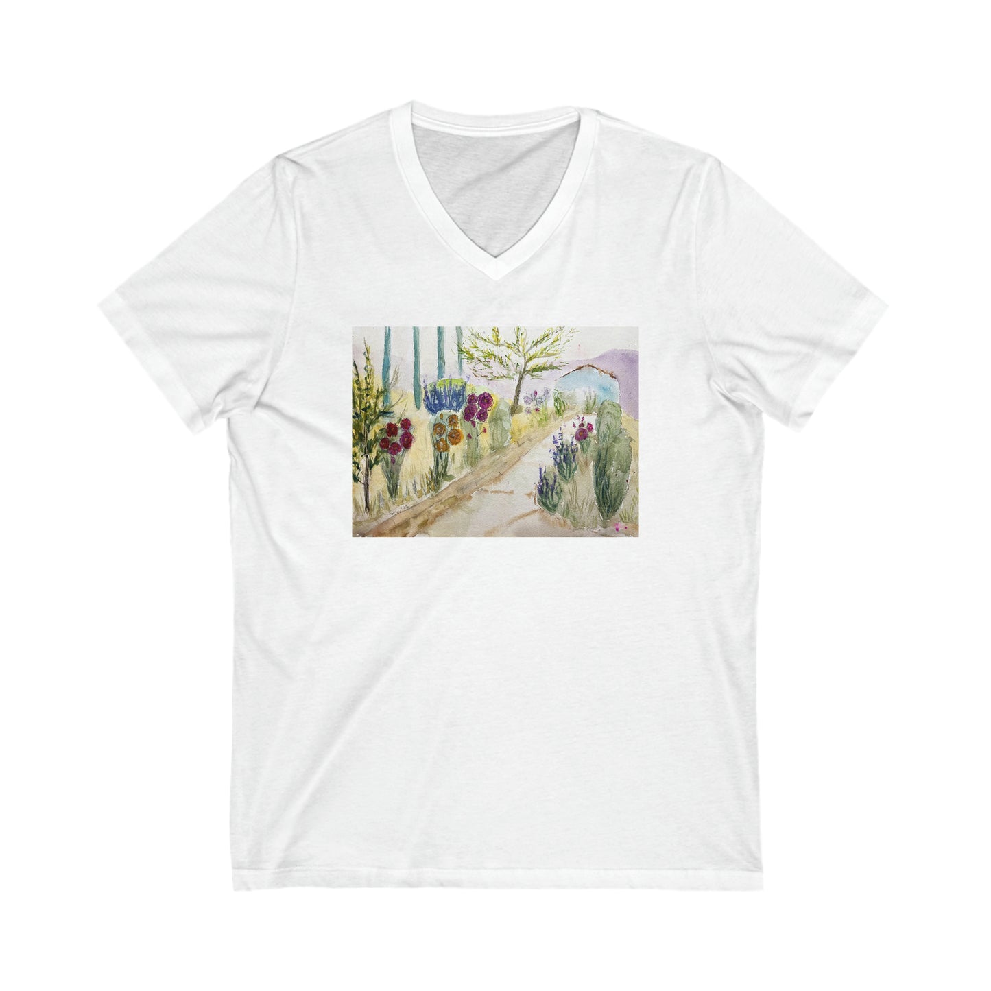 Christina's Garden en GBV-Camiseta unisex de manga corta con cuello en V