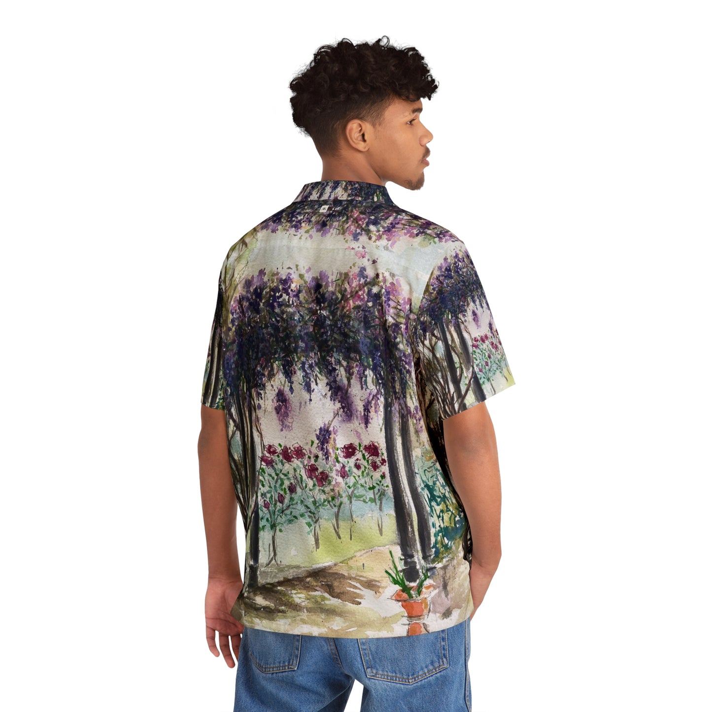 Men's Hawaiian Shirt- Wisteria at Somerset Winery