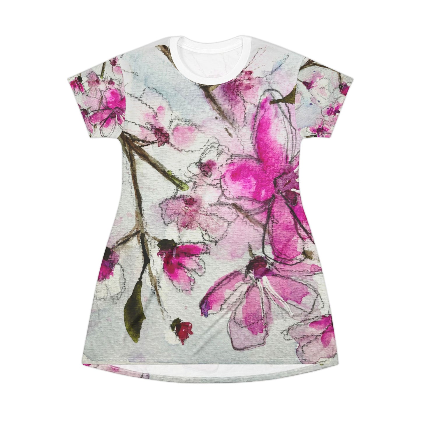 T-Shirt Dress -Cherry Blossoms