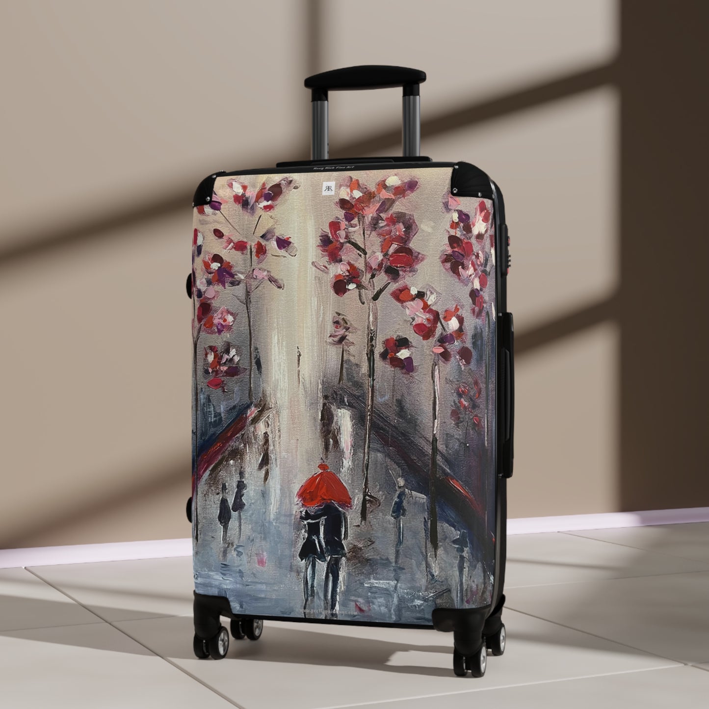 "Strolling in Paris" Romantic Couple Carry on Suitcase (+2 Sizes)