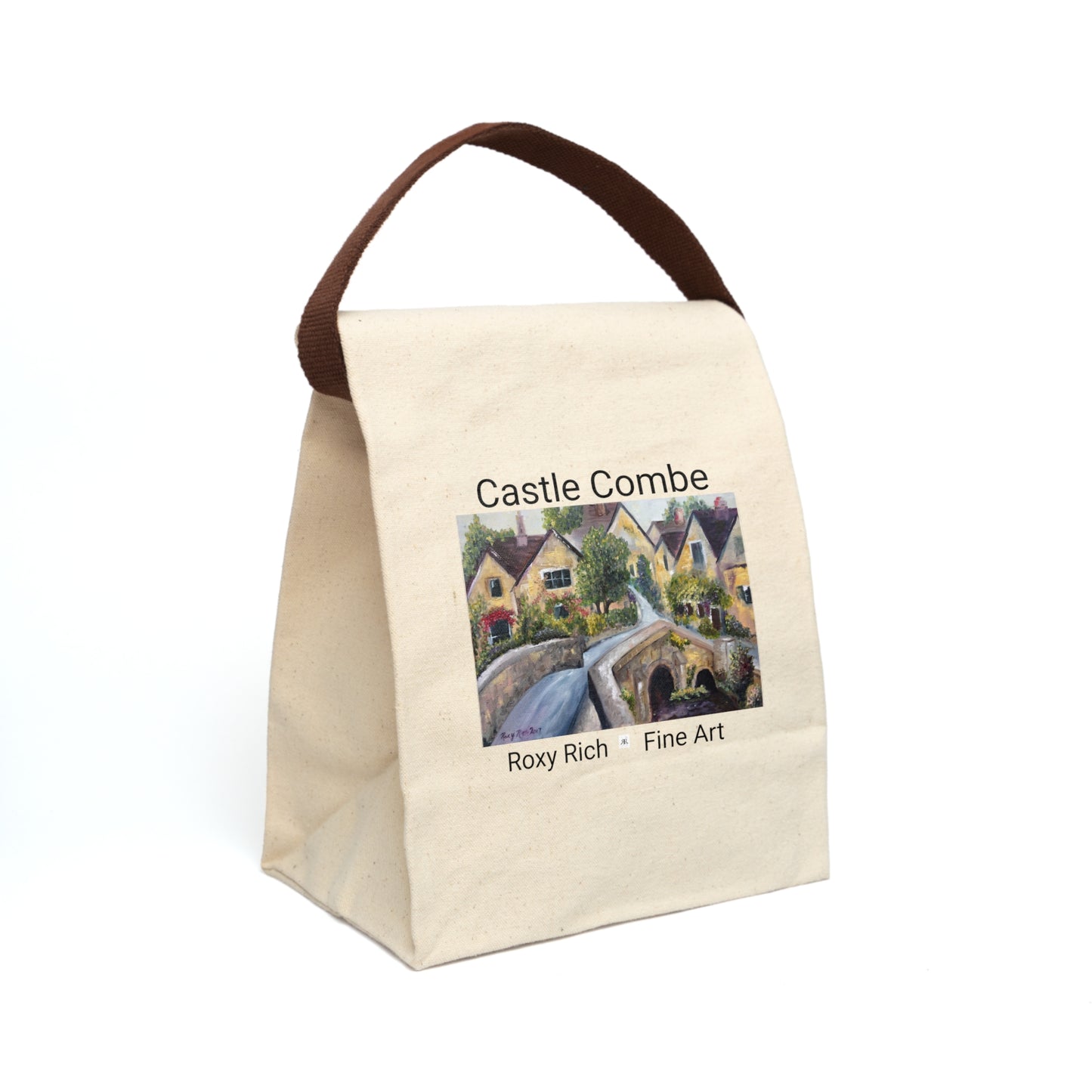 Castle Combe Cotswolds Souvenir Canvas Lunch Bag With Strap