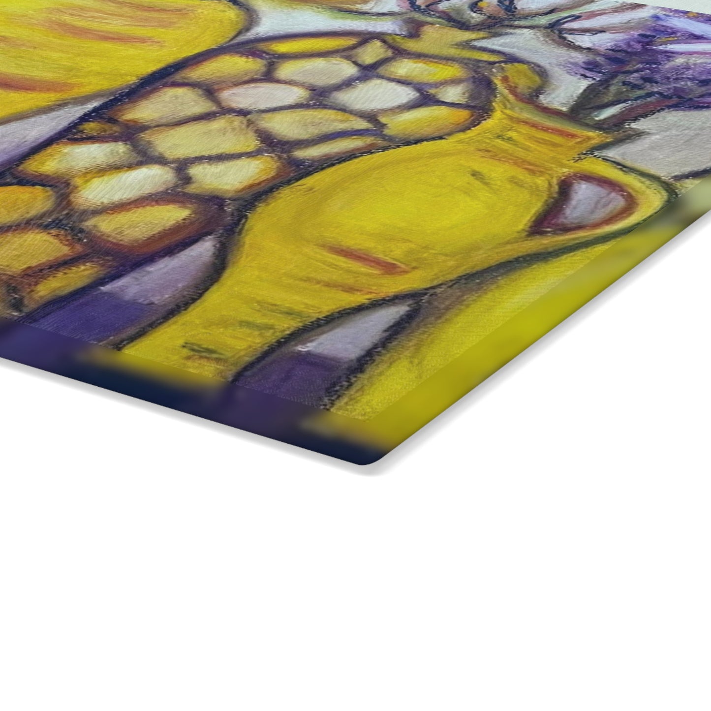 Yellow Vases Glass Cutting Board