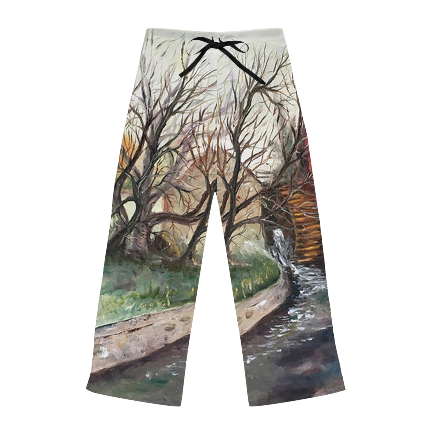 Pajama Pants - The Old Mill Lower Slaughter Cotswolds- Women's Pajama Pants