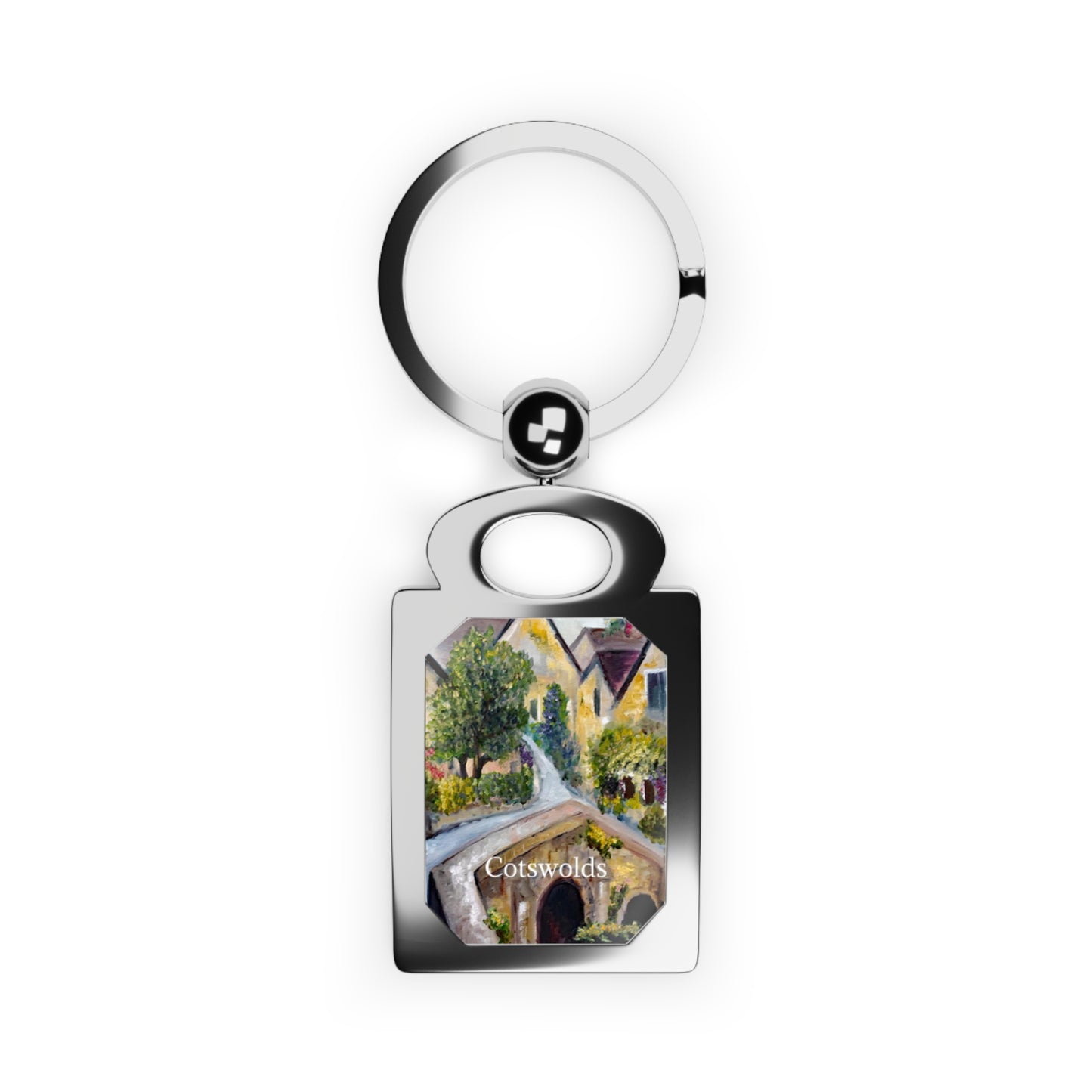 Castle Combe Cotswolds Rectangle Photo Keyring