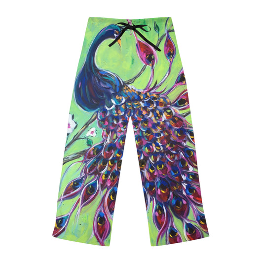 Pajama Pants - Royal Plumage Peacock- Women's Pajama/Lounge Pants