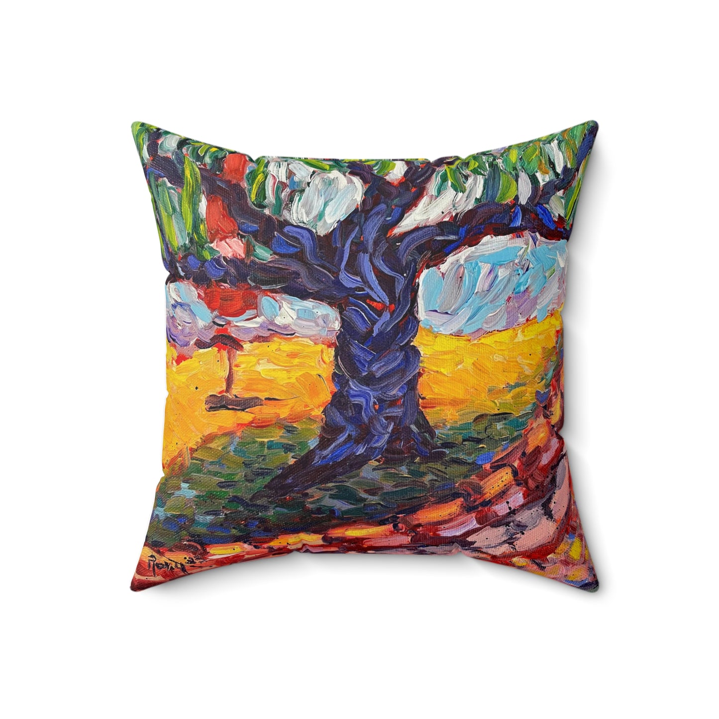 Anchor Tree; Lorenzi Estate Indoor Spun Polyester Square Pillow