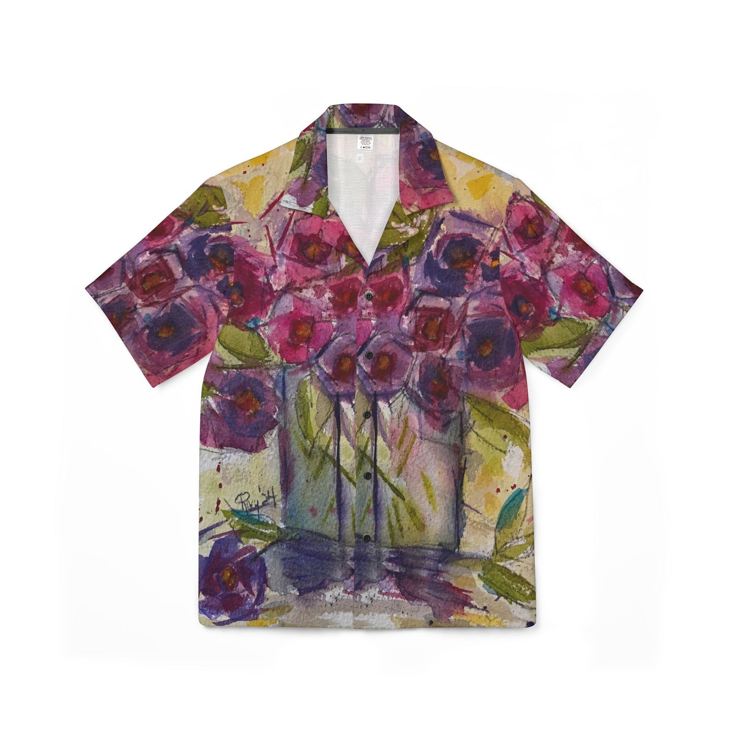 Men's Hawaiian Camp Shirt -Spring Roses