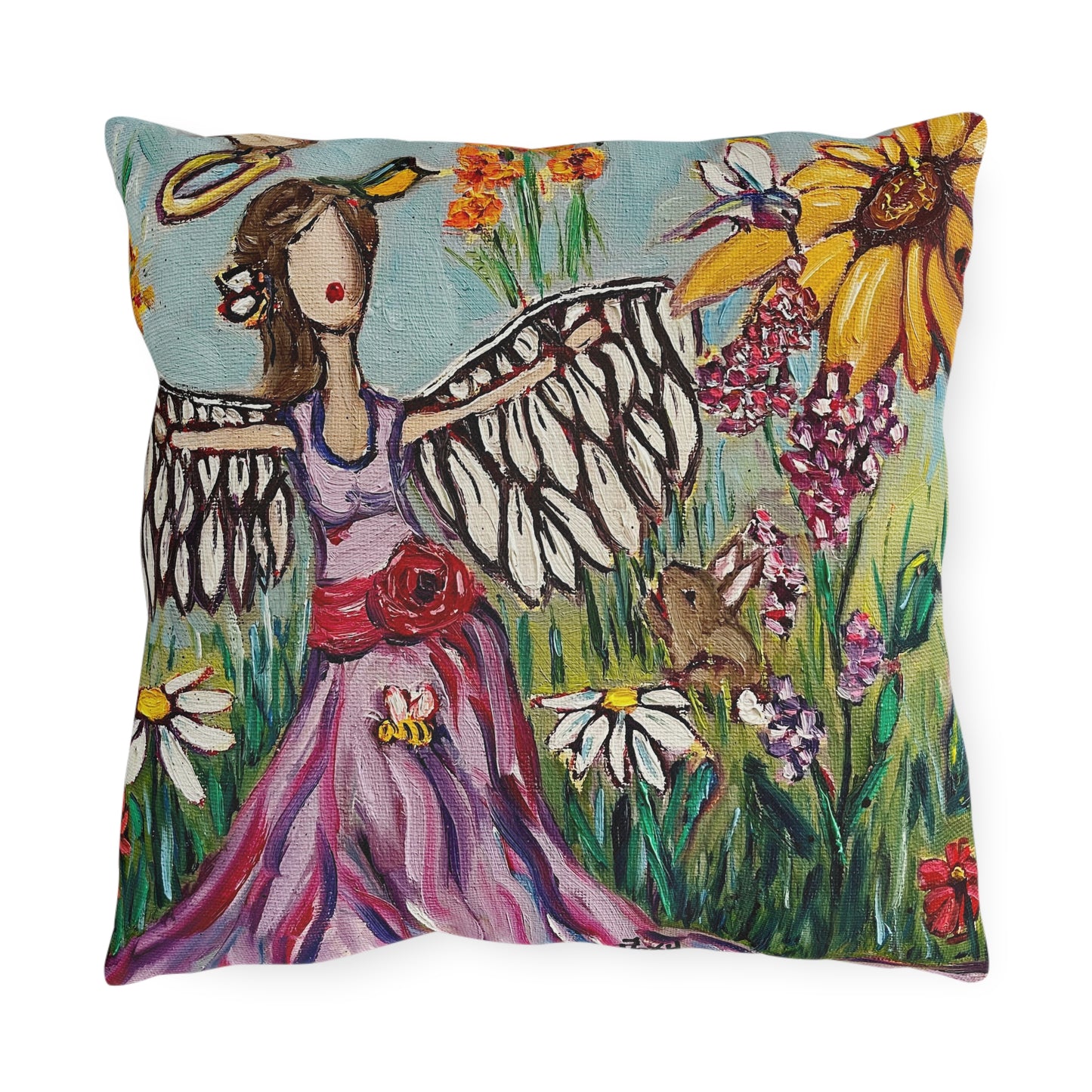 Garden Angel Outdoor Pillows