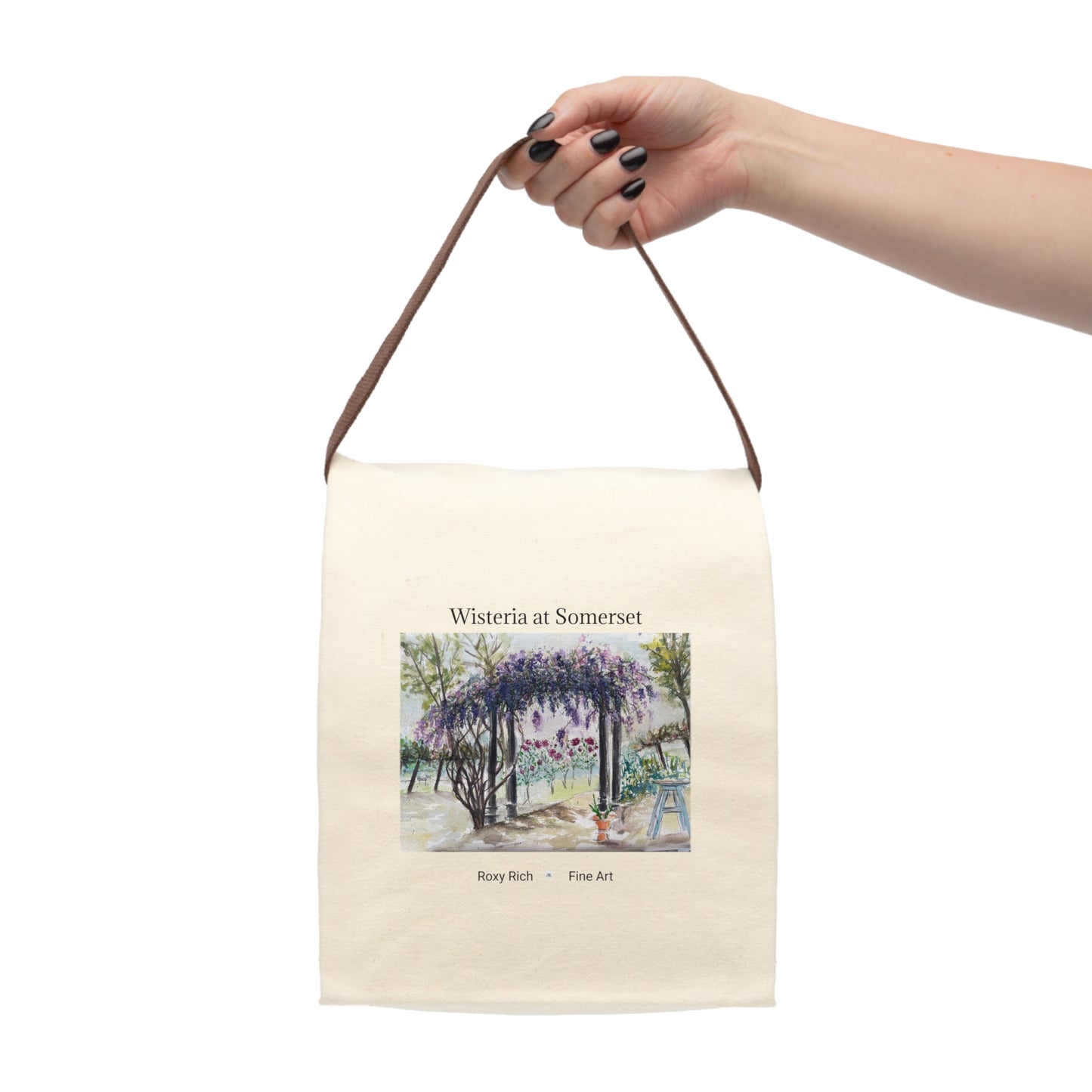 Wisteria at Somerset Canvas Lunch Bag With Strap