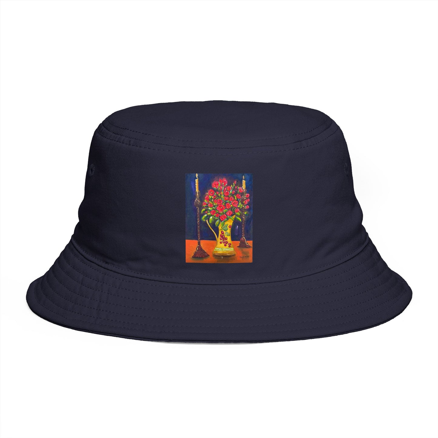 Roxy Rich Fine Art  Candlelit Corals - Bucket Hat — Stylish Durable Travel Hat