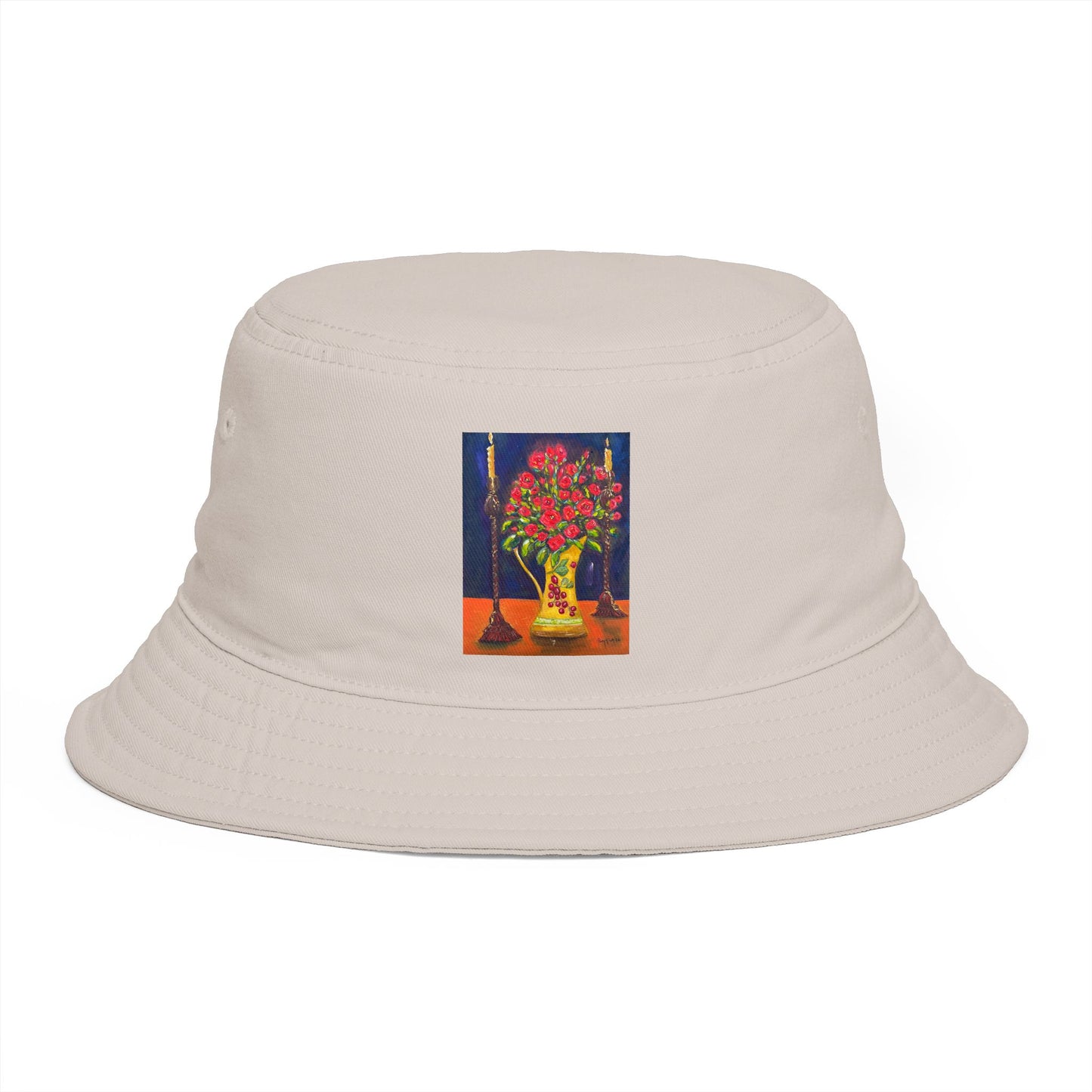 Roxy Rich Fine Art  Candlelit Corals - Bucket Hat — Stylish Durable Travel Hat