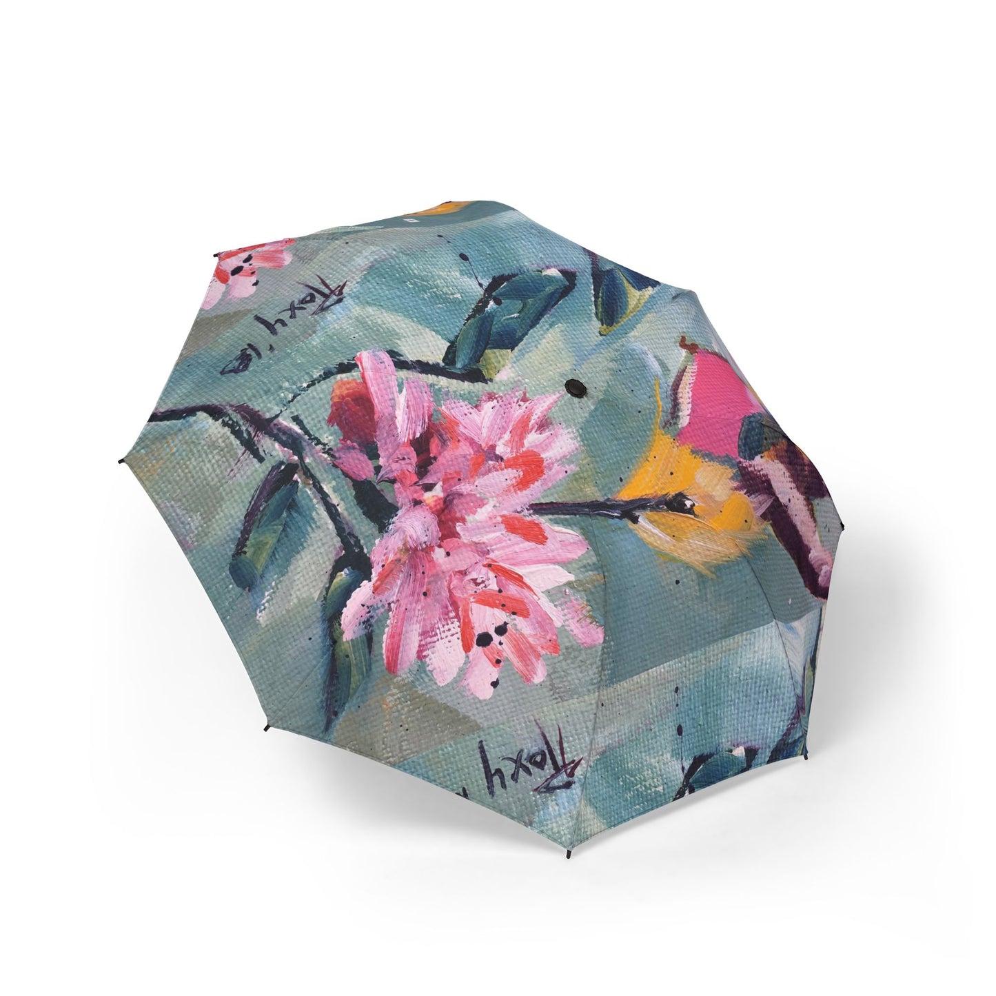 Umbrella- Pink Hummingbird Pink Flower