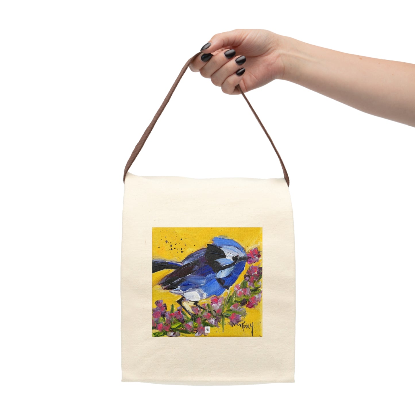 Splendid Fairy Wren in Rosemary Canvas Lunch Bag With Strap