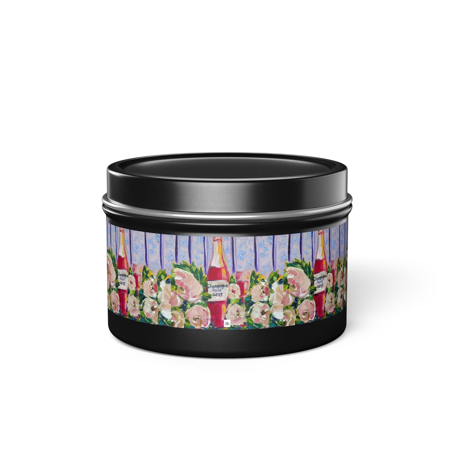 Tin Candle-Pink Champagne and Peonies