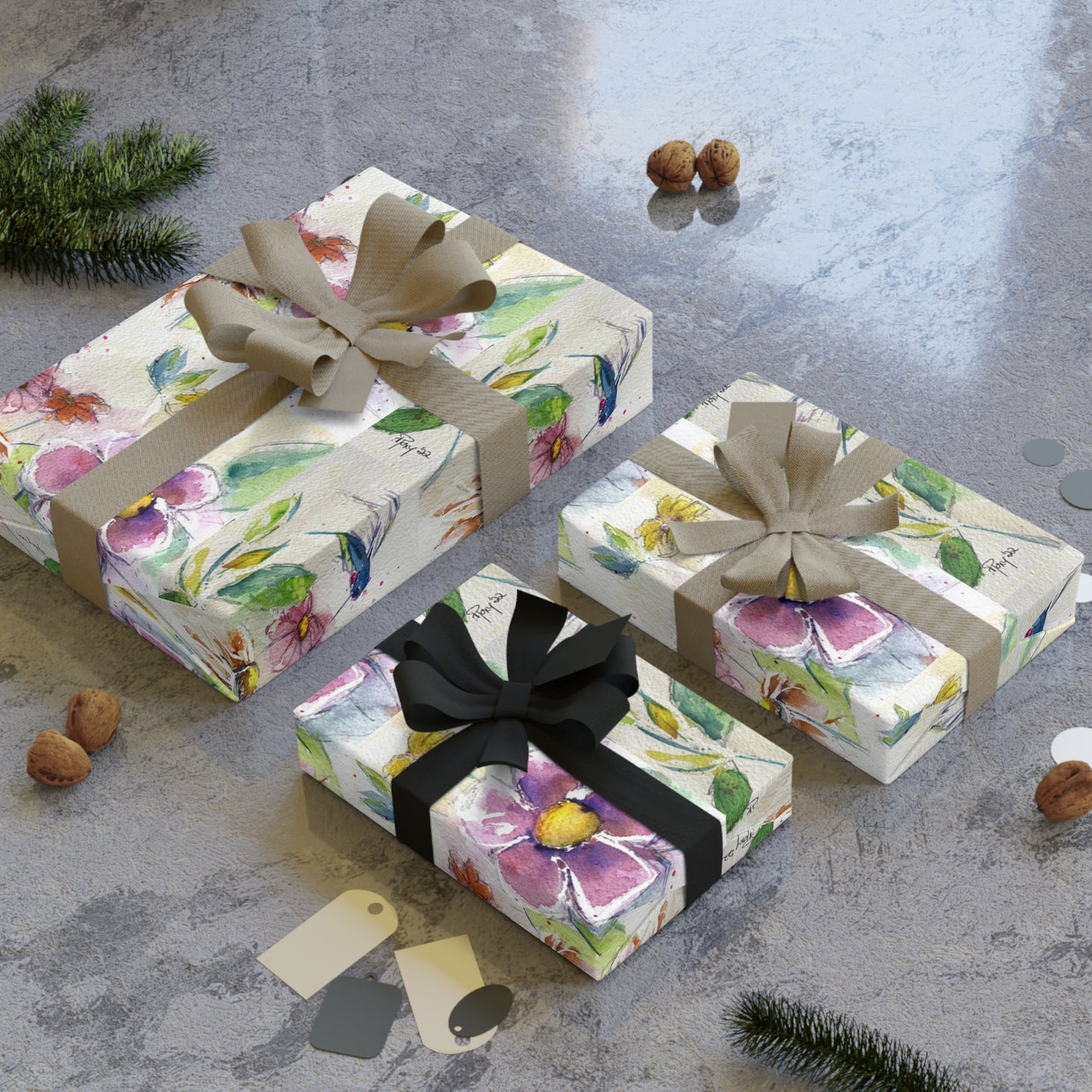 Hummingbird in the Garden Gift Wrapping Paper  1pc
