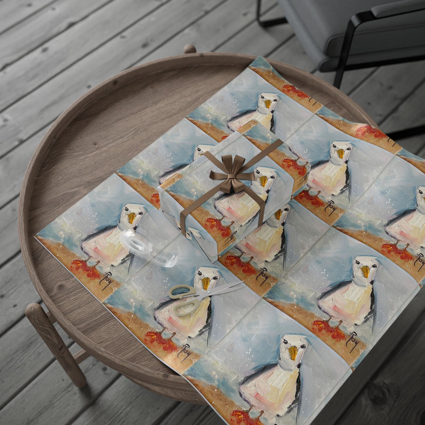 Inquisitive Seagull (3 Sizes) Wrapping Papers