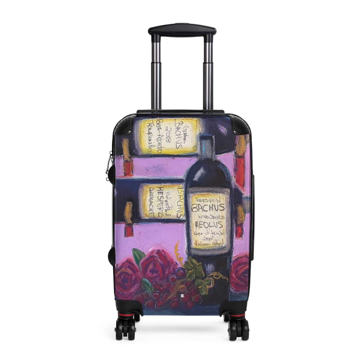 Suitcase Set Lightweight Carry On Gershon Bachus Vintners Temecula Winery Souvenir Roxy Rich Artwork